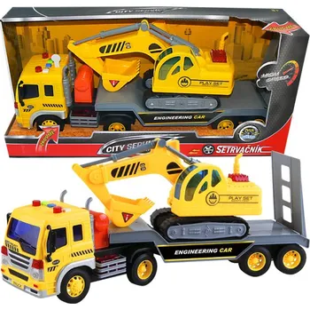 autíčko CITY SERVICE CAR - 1:16 Tahač s bagrem