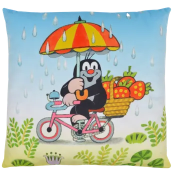 plyšák Moravská Ústředna - Polštář Krtek 30x30 cm léto