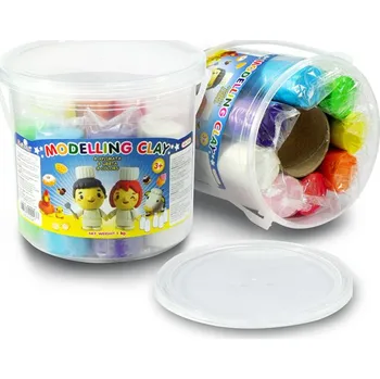 Modelovací hmota Modelína 8 barev v kyblíku
