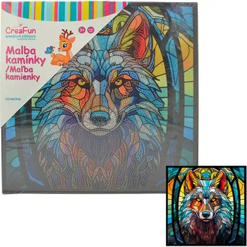 omalovánky Diamantové malování - Vlk 30 x 30 cm
