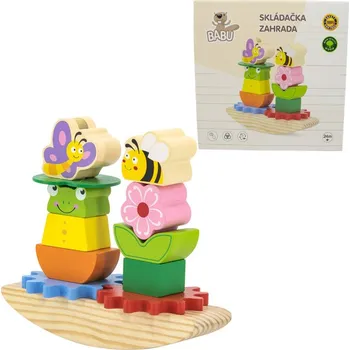 Dřevěná hračka BABU - Skládačka zahrada