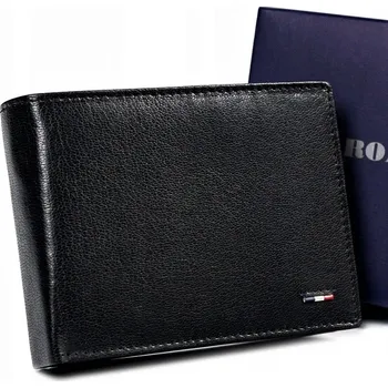 Peněženka Ronaldo pánská peněženka z pravé kůže černá - muž
