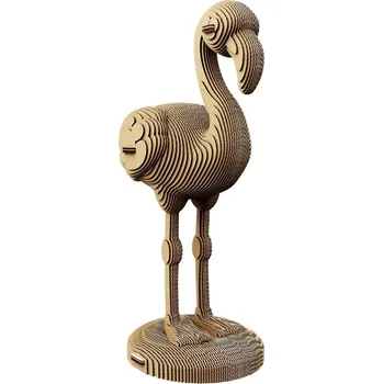 Puzzle 3D skládačka z eko-kartonu: Plameňák