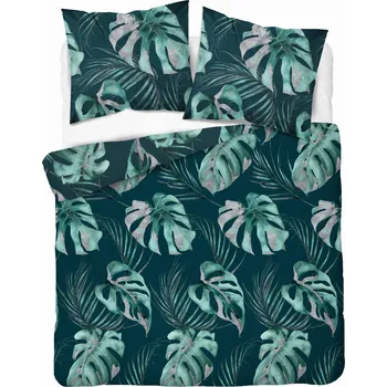 Povlečení Povlečení bavlněný satén 160x200 Detexpol listy monstery 4528b