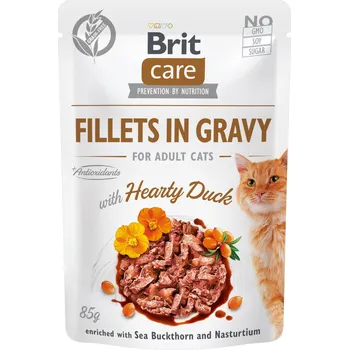 Krmivo pro kočku Brit Care Cat Fillets in Gravy with Hearty Duck 6 × 85 g