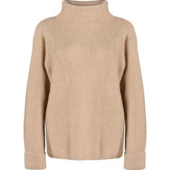 Kašmírový oversize rolák ORGANIC béžová UNI / Béžová