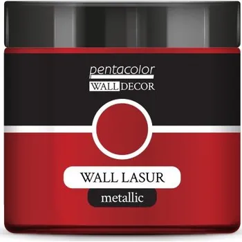 Vodová barva Pentart Lazurovací barva na zeď metallic WALL DECOR 500 ml ČERVENÁ MĚĎ