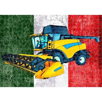 Puzzle puzzle s traktorem New Holland cr9090 300 dílků