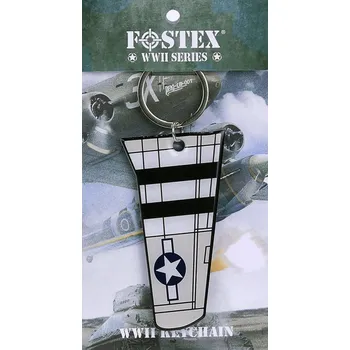 Přívěsek MegaKey - přívěsek "křídlo" P-51 Mustang, 8,2 x 4,4 cm