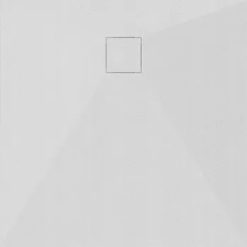 Sprchová vanička SPRCHOVÁ VANIČKA ČTVERCOVÁ 80x80 KAMENNÝ VZOR 2,6 CM BÍLÁ VČETNĚ SIFONU