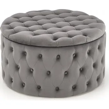 Taburet Čalouněná Taburet Halmar šedá