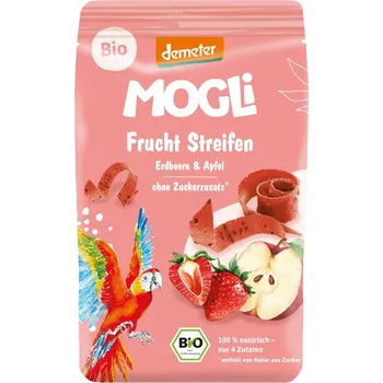 Bonbon Mogli BIO Ovocné pásky s jahodami a jablky s certifikací Demeter