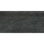 RAKO Schodovka Rako Quarzit černá mat rektifikovaná 30x60 DCPSR739 DCPSR739