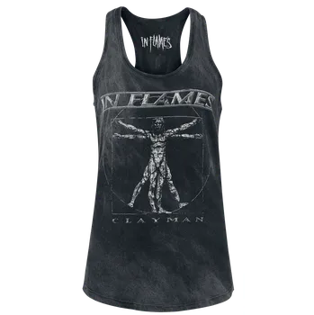 Top z In Flames - Clayman Vitruvian - Ženy - černá