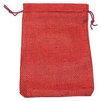 Drahý kámen SÁČEK jutový na kameny a drobné předměty / červený