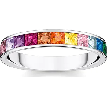 Hodinky Thomas Sabo Ladies Ring TR2403-477-7-52 Stone Rainbow size 52