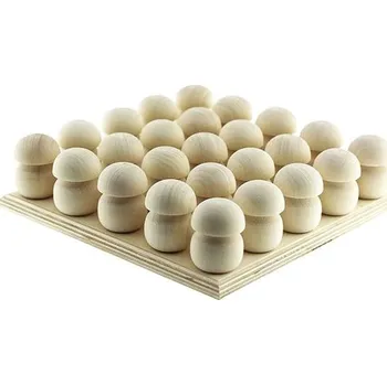 Dřevěná hračka Ulanik Montessori dřevěná hračka "Mushroom meadow 25 (unfinished)"