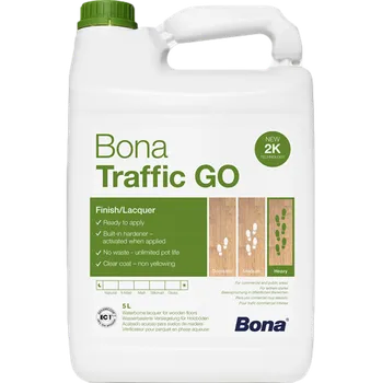 Lak na dřevo Vrchní lak Bona Traffic GO / POLOMAT 5 L