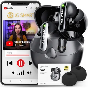 Sluchátka Sluchátka bezdrátová do uší JG Smart Sluchátka bezdrátová JGS-W22 ENC