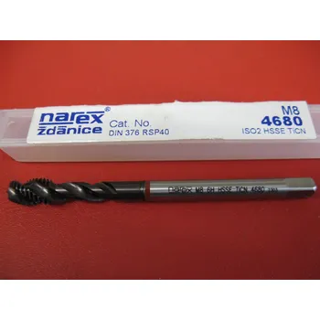 Závitořezný nástroj Strojní krátký závitník se šroubovitými drážkami M8 HSSE ISO2/4680/ CSN 223044