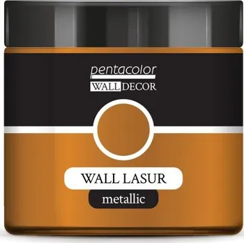 Výtvarná barva Pentart Lazurovací barva na zeď metallic WALL DECOR 500 ml BRONZOVÁ
