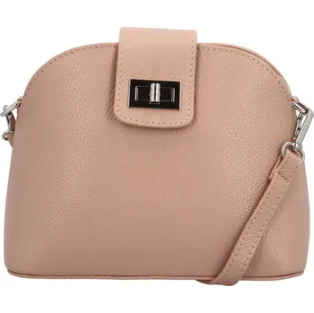Kabelka Dámská kožená crossbody kabelka starorůžová - Delami Saffet růžová
