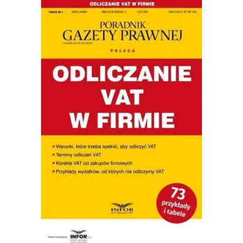 Odliczanie VAT w firmie. Podatki 4/2025 - praca zbiorowa