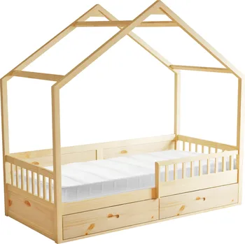 Dětský pokoj Montessori postel, 90x200, přírodní, masiv, BIANKA