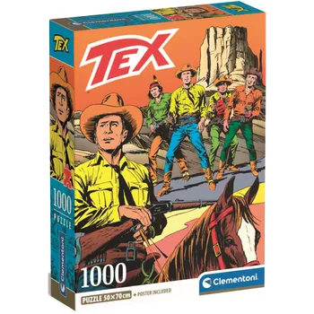 Clementoni - Puzzle 1000 Tex: Na starém západě