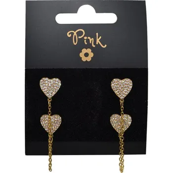 Doplněk pro panenku Pozlacené náušnice SRDCE