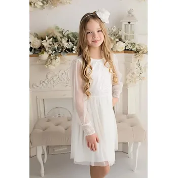 Dívčí šaty Elegantní dívčí smetanové šaty Christina 140 / 10 let