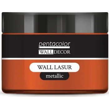 Vodová barva Pentart Lazurovací barva na zeď metallic WALL DECOR 150 ml OHNIVÁ ZLATÁ