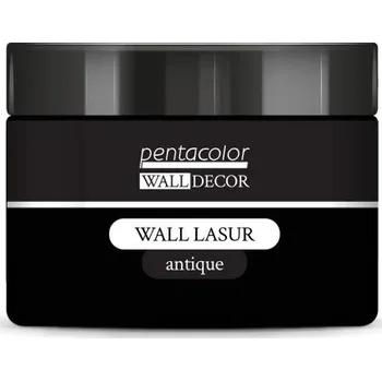 Vodová barva Pentart Lazurovací barva na zeď antique WALL DECOR 150 ml ČERNÁ