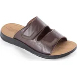 Pánské pantofle na suchý zip hnědé vel. 45