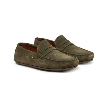 Dámské mokasíny Mokasíny Tommy Hilfiger Casual Hilfiger Suede Driver FM0FM04998 Zelená 43