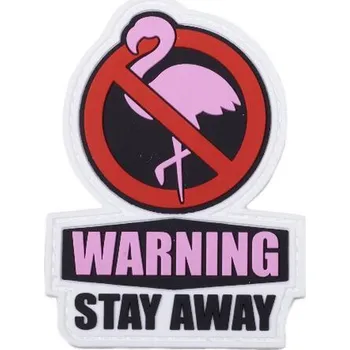 Nášivka ELITEX TRAINING Nášivka Flamingos Stay Away Elitex Training ČERNÁ