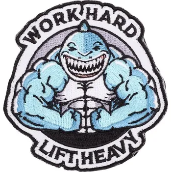 Nášivka ELITEX TRAINING Nášivka Work Hard Lift Heavy na suchý zip Elitex Training ČERNÁ