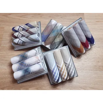 Látkový kapesník ETEX Pánské kapesníky dárkové VLNKA Prokop B 3ks