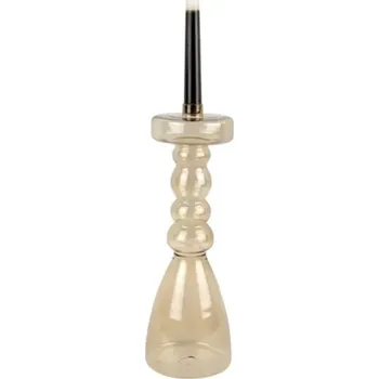 Svícen Svícen Pawn sklo velké čokoládově hnědé 30cm Present Time (Barva-čokoládově hnědá)