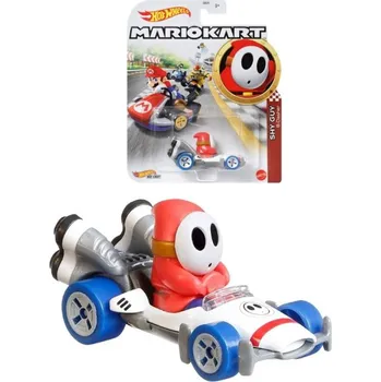 autíčko Hot Wheels MARIO KART angličák - Shy Guy B-Dasher Vehicle