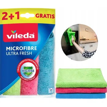 Utěrka UTĚRKA VILEDA Z MIKROVLÁKNA ULTRA FRESH 3 KS