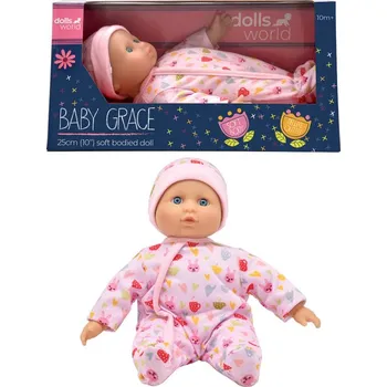 Panenka Dolls World - Něžná Nelinka 25 cm panenka s měkkým tělíčkem