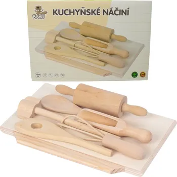 Dřevěná hračka BABU - Kuchyňské náčiní