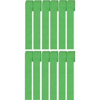 Party dekorace 12X ZELENÉ PAPÍROVÉ SERPENTINY KREP DEKORACE NA PÁRTY