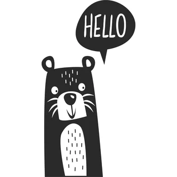 Obraz Dekorativní samolepka do dětského pokoje Ozdoba na zeď Veselý medvídek 50x100