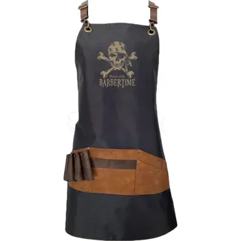 Pracovní zástěra Černá barber zástěra BARBERTIME Black apron