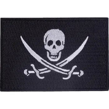 Nášivka ELITEX TRAINING Nášivka Pirátská vlajka na suchý zip Elitex Training ČERNÁ