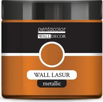 Výtvarná barva Pentart Lazurovací barva na zeď metallic WALL DECOR 500 ml ŽLUTÁ MĚĎ