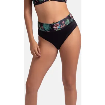 Dámské plavky Dorina Kofar Mata plavkové kalhotky s vysokým pasem s letním vzorem - DOROBK0087/květy / XXL DOR4F019-BK0087