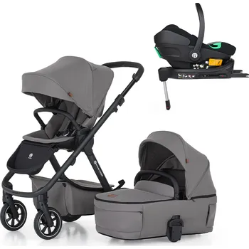 Kočárek PETITE&MARS Kočárek kombinovaný ICON 2v1 Dove Grey LITE RWS + Core Pro i-Size Black Grey + Báze